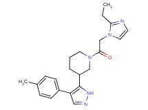 1-[(2-ethyl-1H-imidazol-1-yl)acetyl]-3-[4-(4-methylphenyl)-1H-pyrazol-5-yl]piperidine