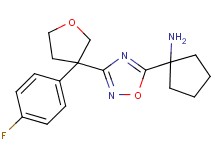 (1-{3-[3-(4-fluorophenyl)tetrahydrofuran-3-yl]-1,2,4-oxadiazol-5-yl}cyclopentyl)amine