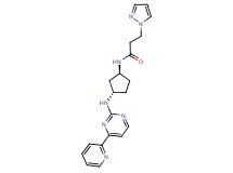 3-(1H-pyrazol-1-yl)-N-((1S*,3S*)-3-{[4-(2-pyridinyl)-2-pyrimidinyl]amino}cyclopentyl)propanamide