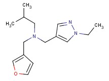 N-[(1-ethyl-1H-pyrazol-4-yl)methyl]-N-(3-furylmethyl)-2-methylpropan-1-amine