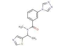 N-methyl-N-[1-(1,3-thiazol-5-yl)ethyl]-3-(4H-1,2,4-triazol-4-yl)benzamide