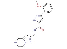3-(2-methoxyphenyl)-N-(4,5,6,7-tetrahydropyrazolo[1,5-a]pyrazin-2-ylmethyl)-1H-pyrazole-5-carboxamide hydrochloride