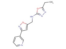 5-ethyl-N-[(3-pyridin-3-ylisoxazol-5-yl)methyl]-1,3,4-oxadiazol-2-amine
