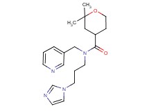 N-[3-(1H-imidazol-1-yl)propyl]-2,2-dimethyl-N-(pyridin-3-ylmethyl)tetrahydro-2H-pyran-4-carboxamide