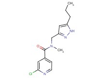 2-chloro-N-methyl-N-[(5-propyl-1H-pyrazol-3-yl)methyl]isonicotinamide