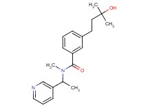 3-(3-hydroxy-3-methylbutyl)-N-methyl-N-[1-(3-pyridinyl)ethyl]benzamide