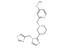 4-methoxy-2-({3-[1-(1,3-thiazol-4-ylmethyl)-1H-imidazol-2-yl]-1-piperidinyl}methyl)pyridine