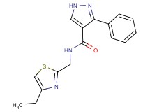 N-[(4-ethyl-1,3-thiazol-2-yl)methyl]-3-phenyl-1H-pyrazole-4-carboxamide