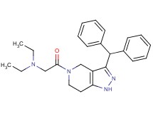 2-[3-(diphenylmethyl)-1,4,6,7-tetrahydro-5H-pyrazolo[4,3-c]pyridin-5-yl]-N,N-diethyl-2-oxoethanamine