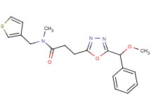 3-{5-[methoxy(phenyl)methyl]-1,3,4-oxadiazol-2-yl}-N-methyl-N-(3-thienylmethyl)propanamide