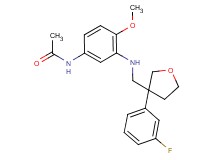 N-[3-({[3-(3-fluorophenyl)tetrahydro-3-furanyl]methyl}amino)-4-methoxyphenyl]acetamide