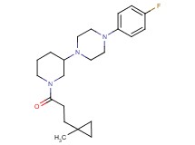 1-(4-fluorophenyl)-4-{1-[3-(1-methylcyclopropyl)propanoyl]-3-piperidinyl}piperazine
