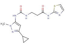 N~3~-{[(3-cyclopropyl-1-methyl-1H-pyrazol-5-yl)amino]carbonyl}-N~1~-1,3-thiazol-2-yl-beta-alaninamide