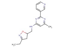 N-[(3-ethyl-4,5-dihydroisoxazol-5-yl)methyl]-6-methyl-2-pyridin-3-ylpyrimidin-4-amine