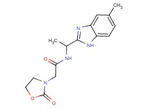 N-[1-(5-methyl-1H-benzimidazol-2-yl)ethyl]-2-(2-oxo-1,3-oxazolidin-3-yl)acetamide