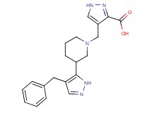 4-{[3-(4-benzyl-1H-pyrazol-5-yl)piperidin-1-yl]methyl}-1H-pyrazole-3-carboxylic acid