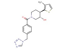 (3S*,4R*)-4-(3-methyl-2-thienyl)-1-[4-(1H-tetrazol-1-ylmethyl)benzoyl]piperidin-3-ol