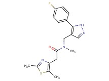 2-(2,5-dimethyl-1,3-thiazol-4-yl)-N-{[5-(4-fluorophenyl)-1H-pyrazol-4-yl]methyl}-N-methylacetamide