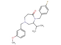 4-(4-fluorobenzyl)-3-isopropyl-1-(3-methoxybenzyl)-1,4-diazepan-5-one