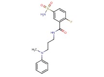 5-(aminosulfonyl)-2-fluoro-N-{3-[methyl(phenyl)amino]propyl}benzamide