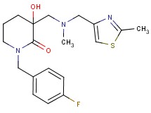 1-(4-fluorobenzyl)-3-hydroxy-3-({methyl[(2-methyl-1,3-thiazol-4-yl)methyl]amino}methyl)-2-piperidinone
