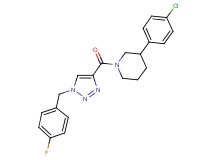 3-(4-chlorophenyl)-1-{[1-(4-fluorobenzyl)-1H-1,2,3-triazol-4-yl]carbonyl}piperidine