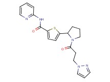 5-{1-[3-(1H-pyrazol-1-yl)propanoyl]-2-pyrrolidinyl}-N-2-pyridinyl-2-thiophenecarboxamide