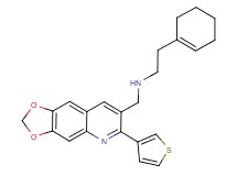 2-(1-cyclohexen-1-yl)-N-{[6-(3-thienyl)[1,3]dioxolo[4,5-g]quinolin-7-yl]methyl}ethanamine