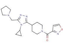 4-[4-cyclopropyl-5-(pyrrolidin-1-ylmethyl)-4H-1,2,4-triazol-3-yl]-1-(isoxazol-3-ylcarbonyl)piperidine