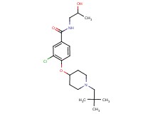 3-chloro-4-{[1-(2,2-dimethylpropyl)piperidin-4-yl]oxy}-N-(2-hydroxypropyl)benzamide