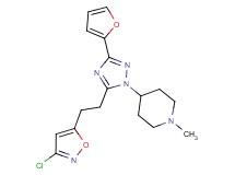 4-[5-[2-(3-chloroisoxazol-5-yl)ethyl]-3-(2-furyl)-1H-1,2,4-triazol-1-yl]-1-methylpiperidine