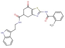 N-[2-(1H-indol-3-yl)ethyl]-2-[(2-methylbenzoyl)amino]-7-oxo-4,5,6,7-tetrahydro-1,3-benzothiazole-5-carboxamide