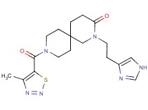 2-[2-(1H-imidazol-4-yl)ethyl]-9-[(4-methyl-1,2,3-thiadiazol-5-yl)carbonyl]-2,9-diazaspiro[5.5]undecan-3-one
