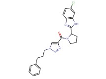 6-chloro-2-(1-{[1-(3-phenylpropyl)-1H-1,2,3-triazol-4-yl]carbonyl}-2-pyrrolidinyl)-1H-benzimidazole