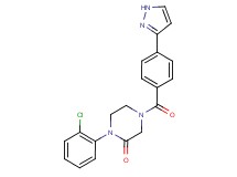 1-(2-chlorophenyl)-4-[4-(1H-pyrazol-3-yl)benzoyl]-2-piperazinone