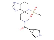 1'-[rel-(1R,5S,6r)-3-azabicyclo[3.1.0]hex-6-ylcarbonyl]-5-(methylsulfonyl)-1,5,6,7-tetrahydrospiro[imidazo[4,5-c]pyridine-4,4'-piperidine] dihydrochloride