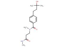 4-(3-hydroxy-3-methylbutyl)-N-methyl-N-[3-(methylamino)-3-oxopropyl]benzamide