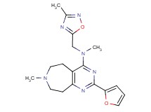 2-(2-furyl)-N,7-dimethyl-N-[(3-methyl-1,2,4-oxadiazol-5-yl)methyl]-6,7,8,9-tetrahydro-5H-pyrimido[4,5-d]azepin-4-amine