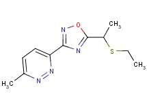 3-{5-[1-(ethylthio)ethyl]-1,2,4-oxadiazol-3-yl}-6-methylpyridazine