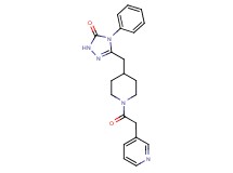 4-phenyl-5-{[1-(pyridin-3-ylacetyl)piperidin-4-yl]methyl}-2,4-dihydro-3H-1,2,4-triazol-3-one