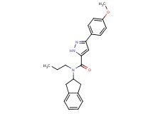 N-(2,3-dihydro-1H-inden-2-yl)-3-(4-methoxyphenyl)-N-propyl-1H-pyrazole-5-carboxamide