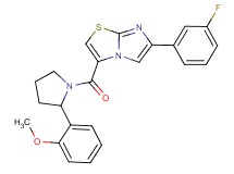 6-(3-fluorophenyl)-3-{[2-(2-methoxyphenyl)-1-pyrrolidinyl]carbonyl}imidazo[2,1-b][1,3]thiazole