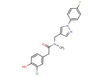 2-(3-chloro-4-hydroxyphenyl)-N-{[1-(4-fluorophenyl)-1H-pyrazol-4-yl]methyl}-N-methylacetamide
