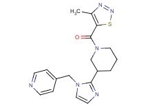 4-[(2-{1-[(4-methyl-1,2,3-thiadiazol-5-yl)carbonyl]-3-piperidinyl}-1H-imidazol-1-yl)methyl]pyridine