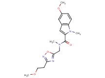 5-methoxy-N-{[3-(2-methoxyethyl)-1,2,4-oxadiazol-5-yl]methyl}-N,1-dimethyl-1H-indole-2-carboxamide