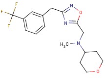 N-methyl-N-({3-[3-(trifluoromethyl)benzyl]-1,2,4-oxadiazol-5-yl}methyl)tetrahydro-2H-pyran-4-amine