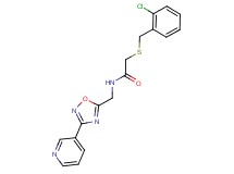 2-[(2-chlorobenzyl)thio]-N-[(3-pyridin-3-yl-1,2,4-oxadiazol-5-yl)methyl]acetamide