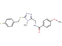 N-({5-[(4-fluorobenzyl)thio]-4-methyl-4H-1,2,4-triazol-3-yl}methyl)-4-methoxybenzamide