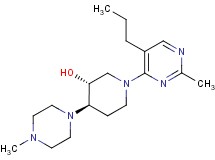 (3R*,4R*)-4-(4-methyl-1-piperazinyl)-1-(2-methyl-5-propyl-4-pyrimidinyl)-3-piperidinol