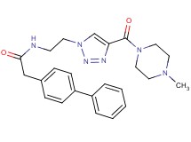 2-(4-biphenylyl)-N-(2-{4-[(4-methyl-1-piperazinyl)carbonyl]-1H-1,2,3-triazol-1-yl}ethyl)acetamide